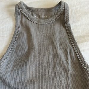 Abercrombie & Fitch - A&F knit body suit, grey, small